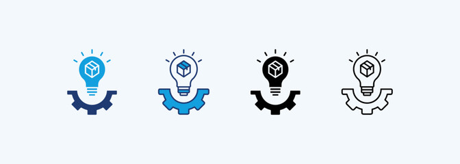 Idea Icon Set Multiple Style Collection