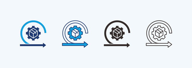Agile Methodology Icon Set Multiple Style Collection