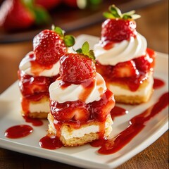 Delicious Strawberry Shortcake Dessert Platter