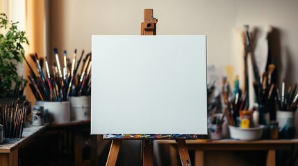 Empty Canvas Ready for Creativity