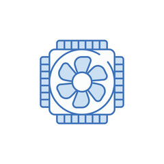 Heat Sink icon design with white background stock illustration