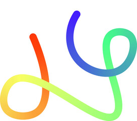 Abstract Fluid Gradient Shape Modern Rainbow Wave with Smooth Blended Hues Dynamic Colorful Line Element for Digital Art, Tech, Marketing & Creative Design Projects.