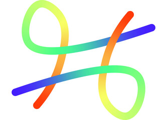 png transparent Vibrant Gradient Spiral Colorful Abstract Spring or DNA Icon Fluid Rainbow Curve with Smooth Blended Hues. Modern Graphic Element for Tech, Science, Education & Dynamic Design.