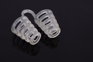 Silicone Anti Snoring Nasal Vents on Black