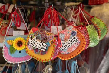 Colorful Handmade Souvenir HandBags Featuring Viennese Designs