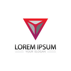 Prism Triangle Monogram Logo Design with Clean Lines and Vector Letter Icon Concept