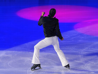 Skater performing Artistic and Technical performance on the Ice Rink