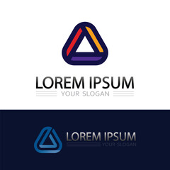 Creative Triangle Letter Logo Design with Modern Prism-Inspired Abstract Vector Icon Style