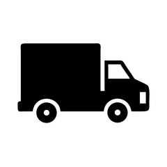 Fototapeta premium Delivery truck icon vector illustration for logistics and transportation services company icon
