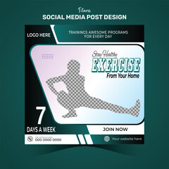 Fitness Social Media Post Design 