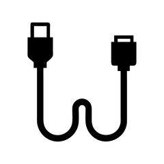 Usb cable vector illustration for data transfer and charging devices connectivity solutions