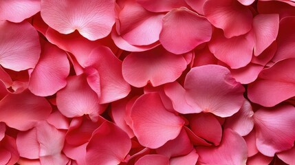 Fototapeta premium A close up shot of many pink rose petals filling the frame with soft light and smooth texture