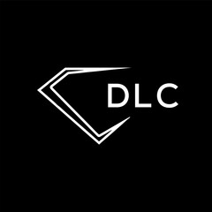 DLC logo design on black  background.