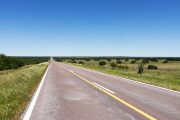 Section of National Route 3 that cuts through the Pampa region in Argentine Patagonia
