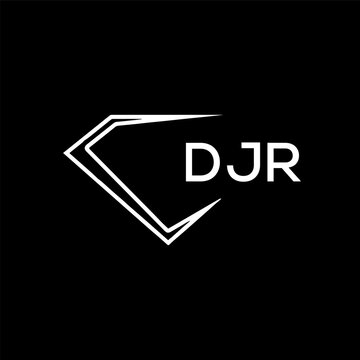 DJR logo design on black  background.