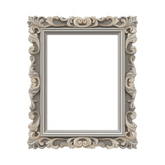 Ornate Vintage Frame Design with Intricate Details for Artwork Display and Decoration Transparent background or png