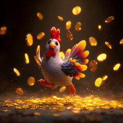chicken on the ground
