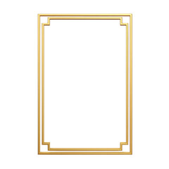 Obraz premium Elegant Decorative Frame Design for Artwork, Photographs, or Presentations in Luxurious Gold Color Transparent background or png