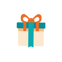 Colorful gift box with a vibrant ribbon and bow, symbolizing celebration and joy, perfect for special occasions and festive events, inviting excitement and surprise