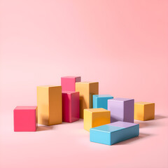 Obraz premium colorful wooden toy blocks