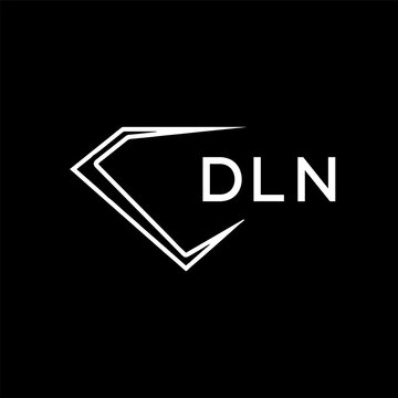 DLN logo design on black  background.