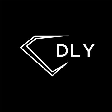 DLY logo design on black  background.