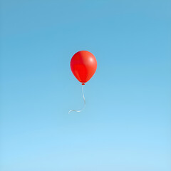 Obraz premium red balloon on blue sky