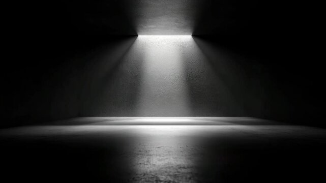 Dramatic Spotlight in Dark Room