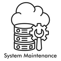 System Maintenance Icon - Line Style