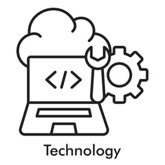 Technology Icon - Line Style
