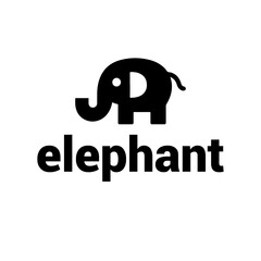 Minimalist elephant logo design