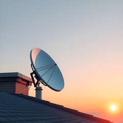 satellite dish on the roof
