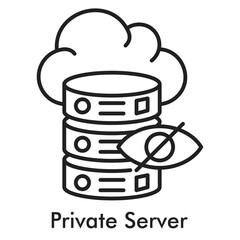 Private Server Icon - Line Style