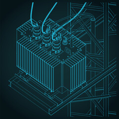 Fototapeta premium Transformer station close up