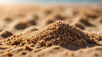 Close-up of a Sand Dune with Granular Texture and Soft Lighting