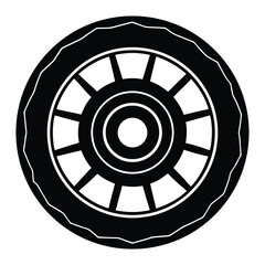 Fitness Trainer element isolated core wheel on white background