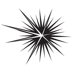 Fototapeta premium Starburst explosion effect in black on white background, graphic design element