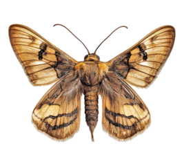 A large brown and white butterfly with black markings on its wings