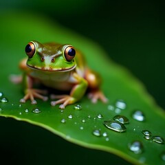 frog on leaf