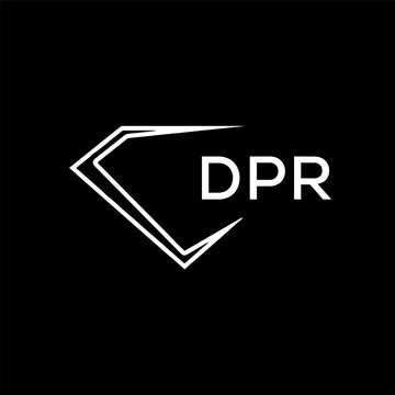DPR logo design on black  background.