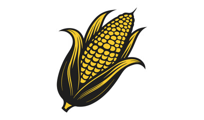 Stylized illustration of an ear of corn