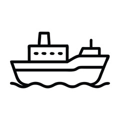 vector illustration of a ship