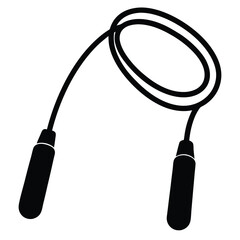 Fitness Trainer element isolated jump rope on white background