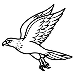 Gliding Hawk Silhouette Vector