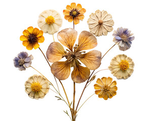 Fototapeta premium dried pressed flower botanical style