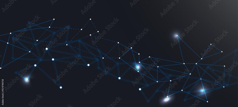 Aufkleber abstract particle background. mess network. futuristic plexus array big data, abstract blue backgrou