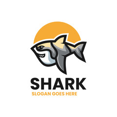 Shark Mascot Logo Design