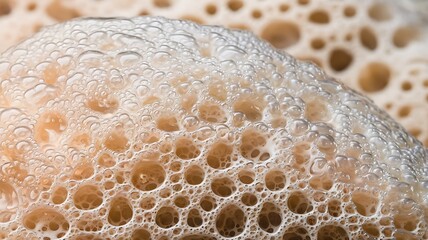 Close Up of a Porous Beige Sponge Texture with Warm Tone