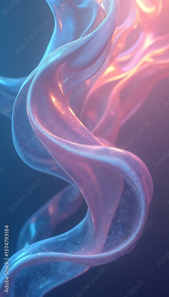 Aufkleber A flowing silk fabric creates an abstract wave pattern with a smooth and elegant texture