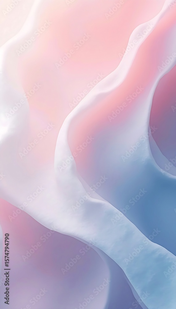 Fototapete smooth pastel waves of pink and blue create an abstract texture background with a soft and modern ae